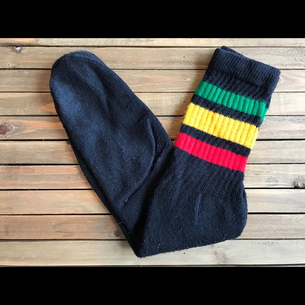 Holly Madison Black Rasta Tube Socks